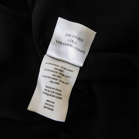 NWT!! RAILS Lola Varadero Stripe Wrap Dress Tie Waist Metallic Mini Medium - Picture 14 of 16